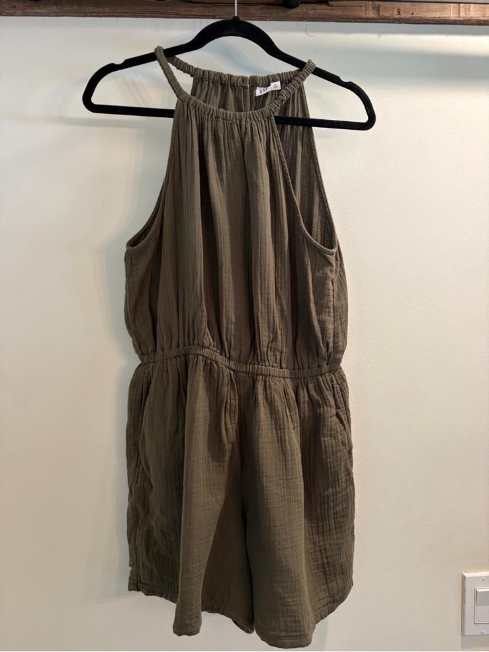 GAP Olive Green Maxi Halter Dress